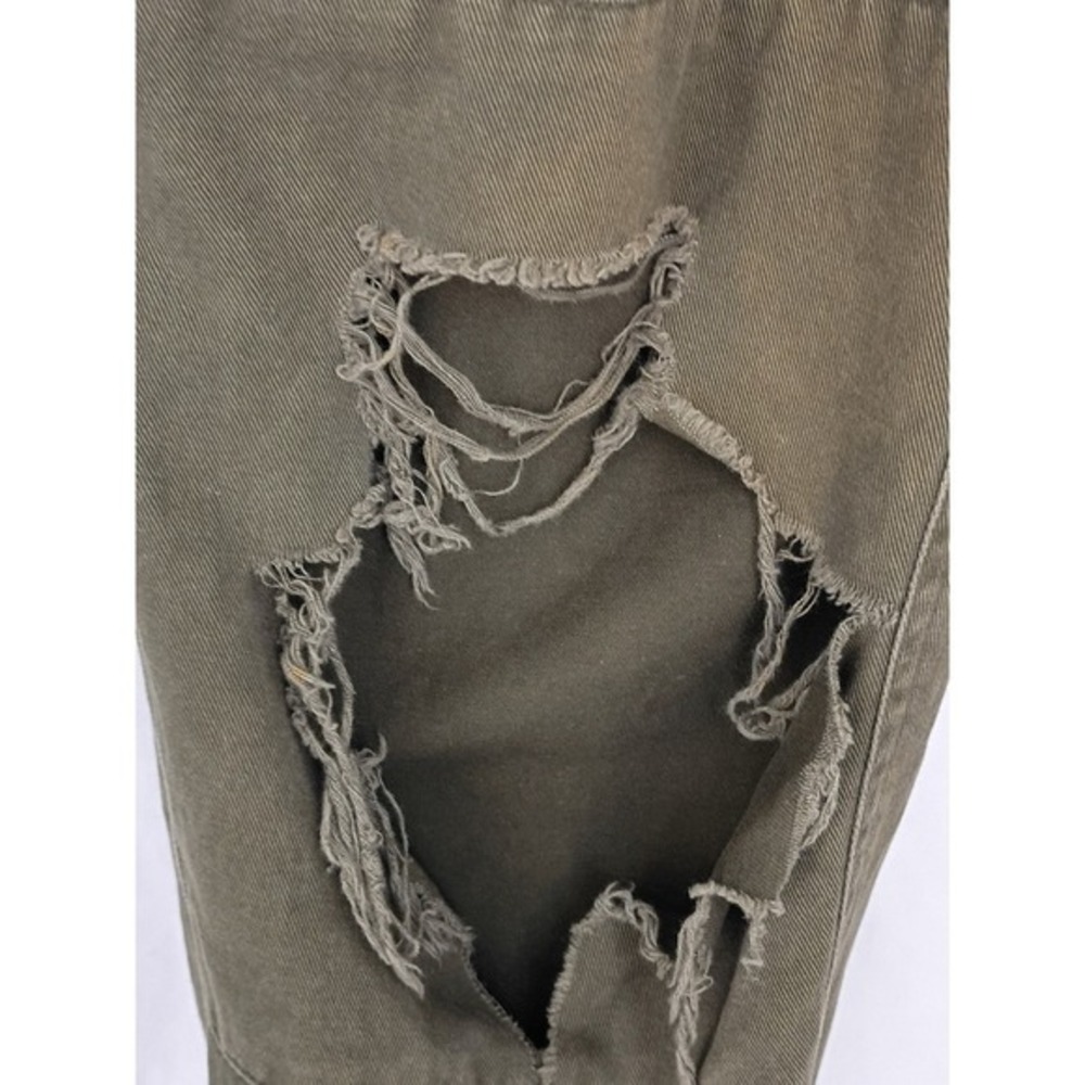 CARMAR CARMAR Olive Green Distressed Cargo Pants Size 26 VTG Grunge Style - Picture 12 of 15